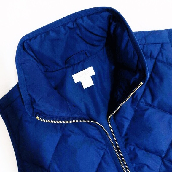J. Crew Jackets & Coats Nwot J Crew Navy Quilted Vest Gold Zipper